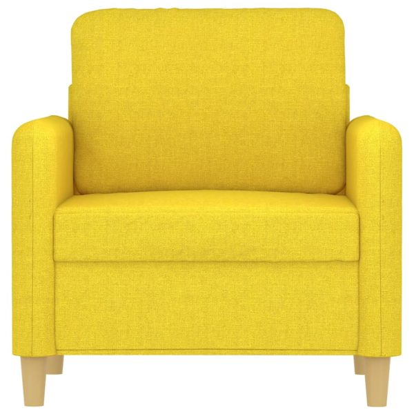 Poltrona 60 cm tecido amarelo-claro - Image 3