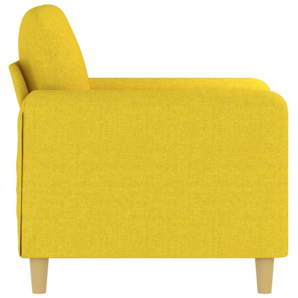 Poltrona 60 cm tecido amarelo-claro - Image 4