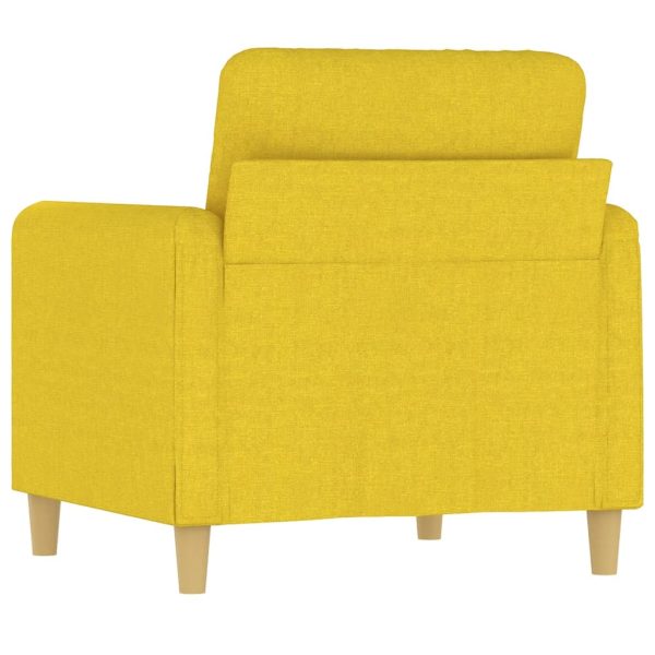 Poltrona 60 cm tecido amarelo-claro - Image 5