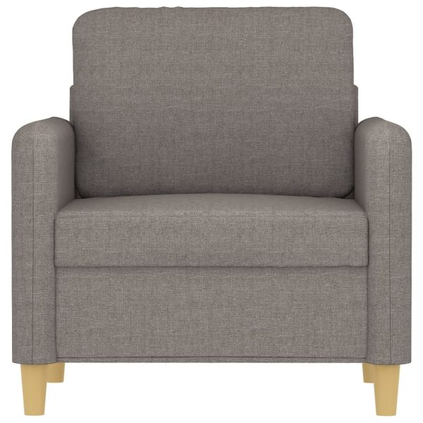 Poltrona tecido 60 cm cinzento-acastanhado - Image 3