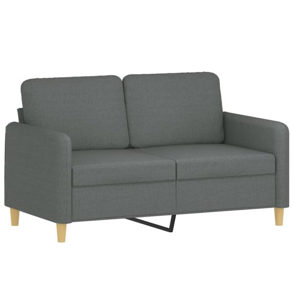Sofá de 2 lugares em tecido 120 cm cinzento-escuro - Image 2