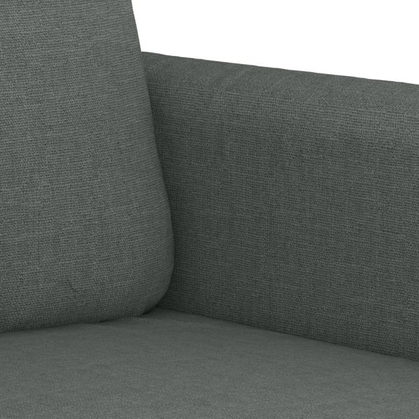 Sofá de 2 lugares em tecido 120 cm cinzento-escuro - Image 6