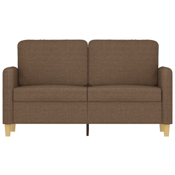 Sofá de 2 lugares tecido 120 cm castanho - Image 3