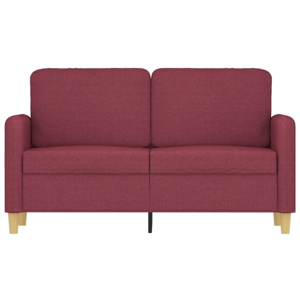 Sofá de 2 lugares tecido 120 cm vermelho tinto - Image 3