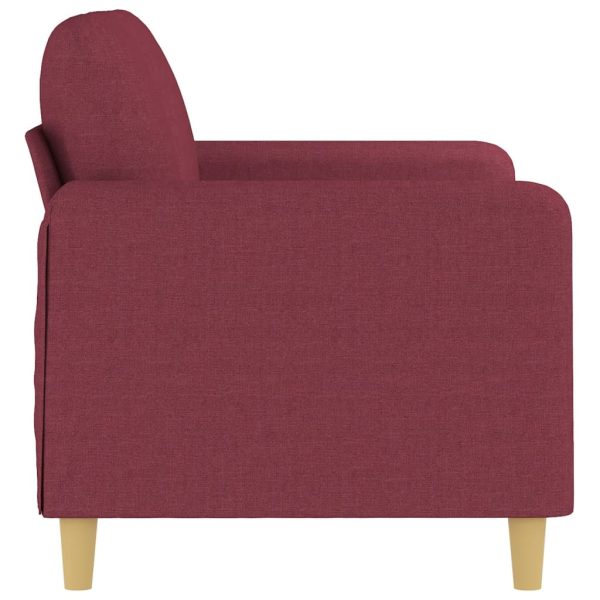 Sofá de 2 lugares tecido 120 cm vermelho tinto - Image 4