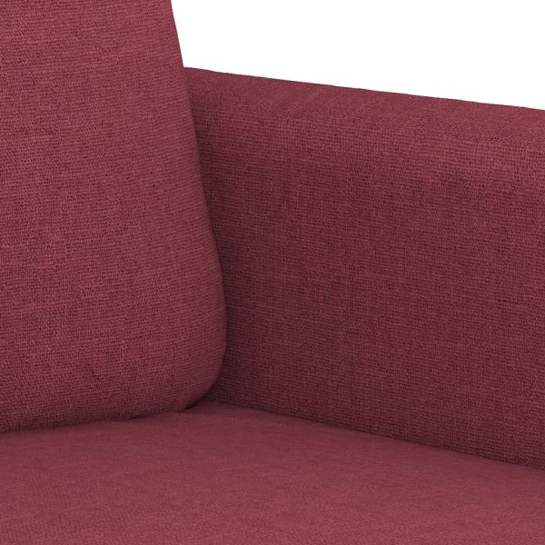 Sofá de 2 lugares tecido 120 cm vermelho tinto - Image 6