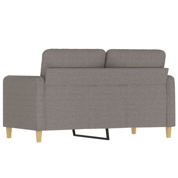 Sofá de 2 lugares tecido 120 cm cinzento-acastanhado - Image 5
