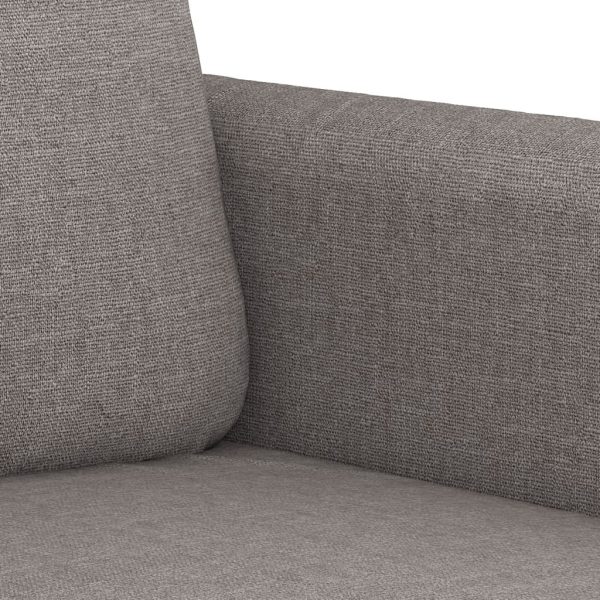 Sofá de 2 lugares tecido 120 cm cinzento-acastanhado - Image 6