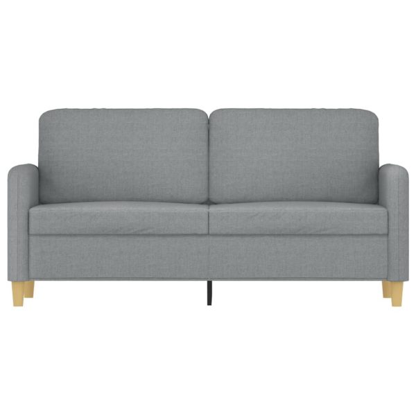 Sofá de 2 lugares em tecido 140 cm cinzento-claro - Image 3