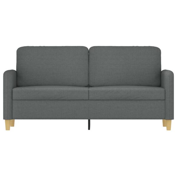 Sofá de 2 lugares em tecido 140 cm cinzento-escuro - Image 3
