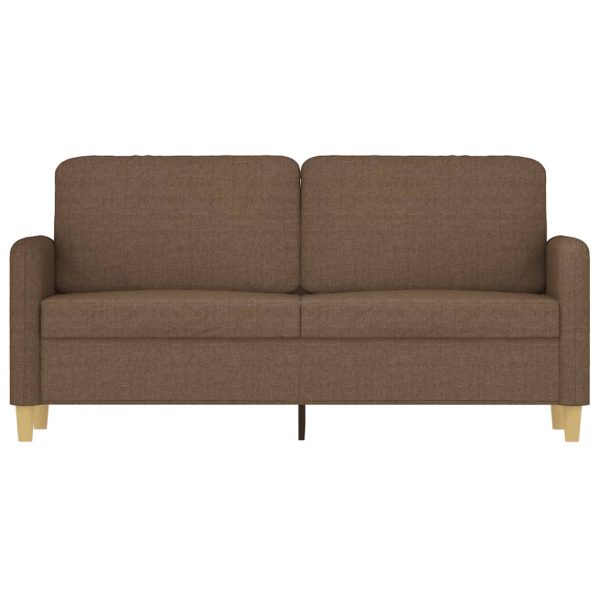 Sofá de 2 lugares tecido 140 cm castanho - Image 3