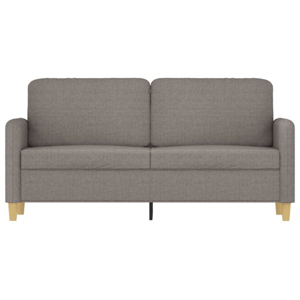 Sofá de 2 lugares tecido 140 cm cinzento-acastanhado - Image 3