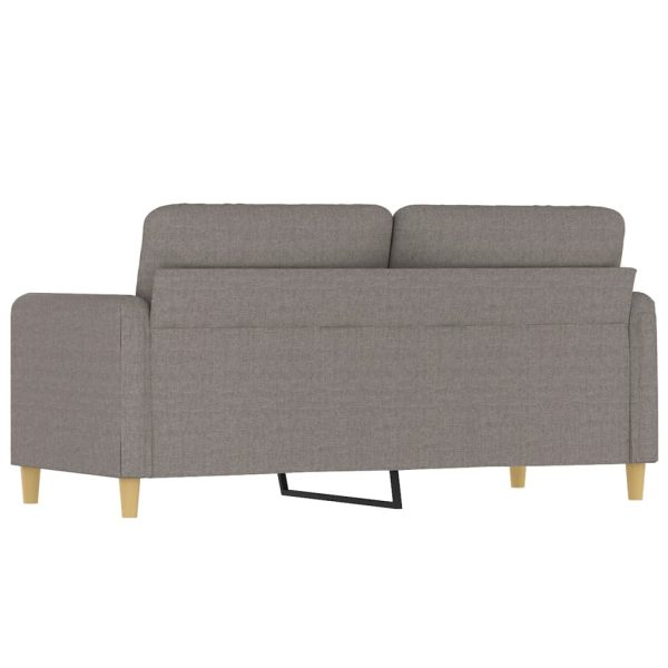 Sofá de 2 lugares tecido 140 cm cinzento-acastanhado - Image 5