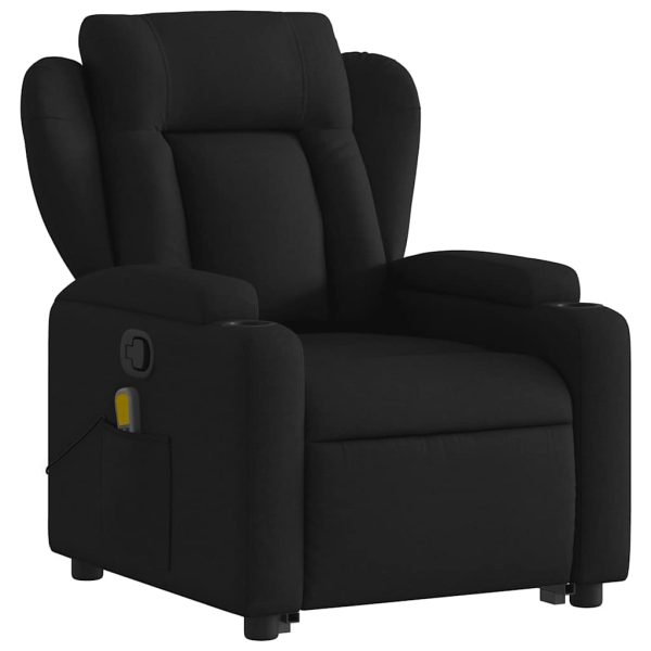 Poltrona de massagens reclinável elevatória tecido preto - Image 4