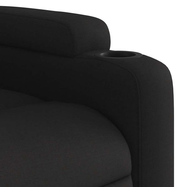 Poltrona de massagens reclinável elevatória tecido preto - Image 11