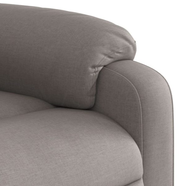 Poltrona reclinável elevatória tecido cinzento-acastanhado - Image 11