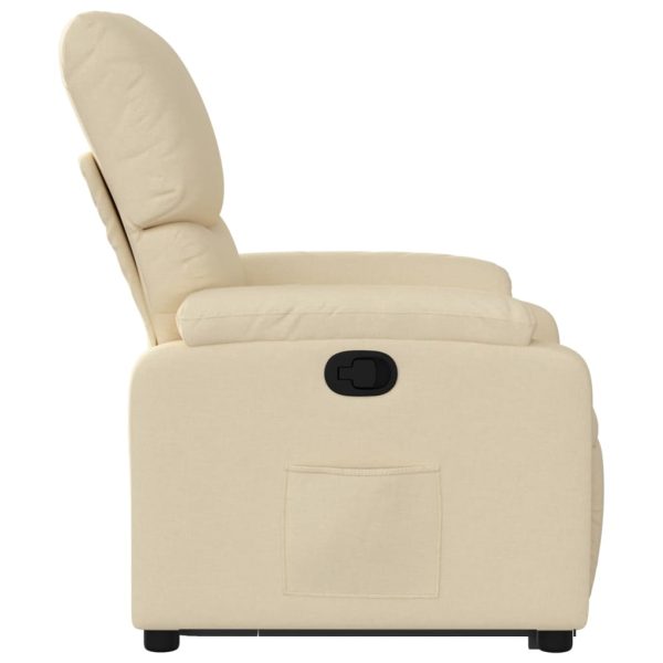 Poltrona reclinável elevatória tecido cor creme - Image 10
