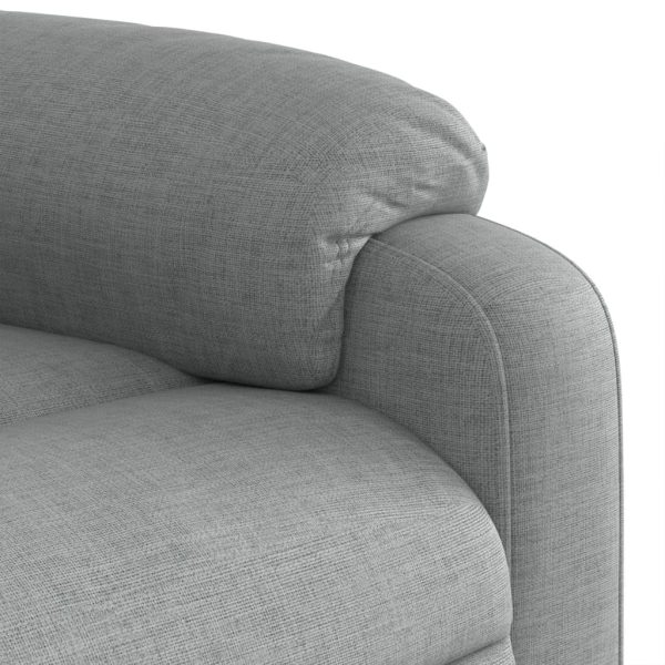 Poltrona reclinável massagens tecido cinzento-claro - Image 11