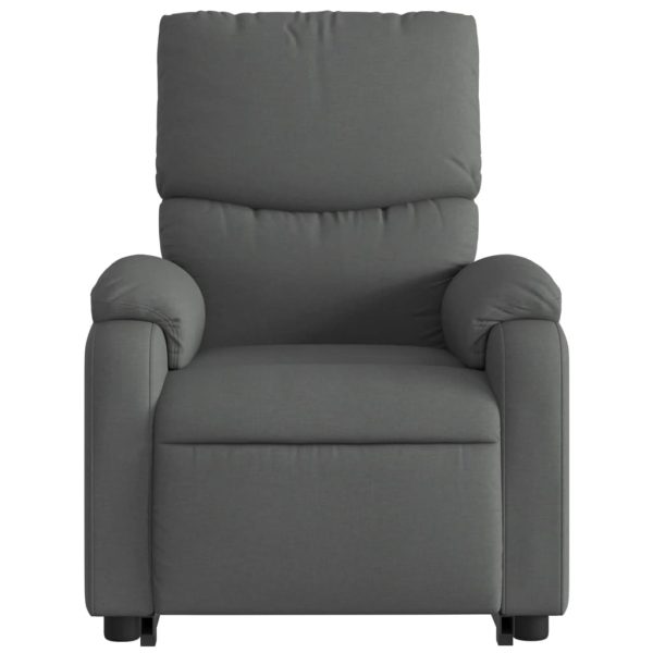Poltrona elevatória de massagens tecido cinzento-escuro - Image 9