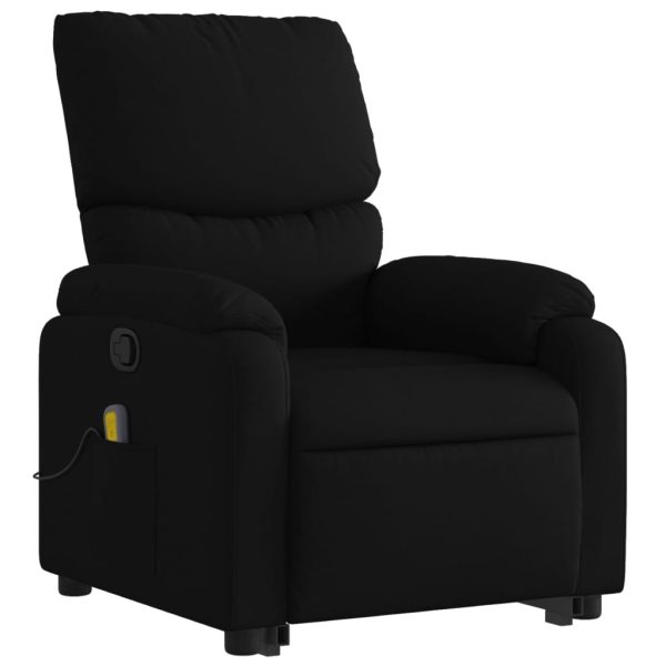 Poltrona de massagens reclinável elevatória tecido preto - Image 4