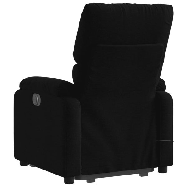 Poltrona de massagens reclinável elevatória tecido preto - Image 5