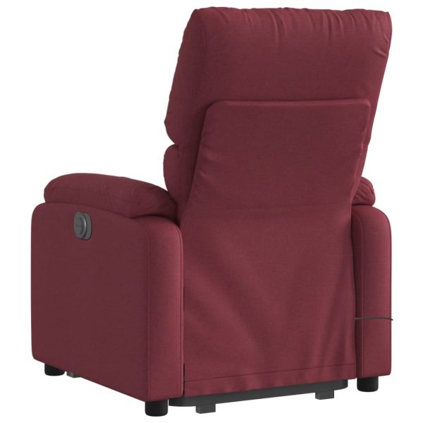 Poltrona de massagens reclin. elevatória tecido vermelho tinto - Image 5
