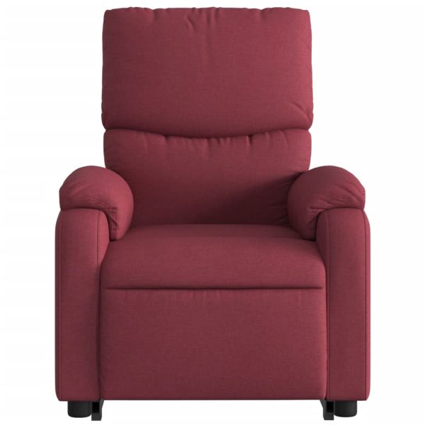 Poltrona de massagens reclin. elevatória tecido vermelho tinto - Image 9