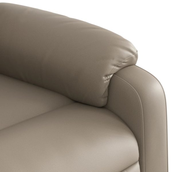 Poltrona massagens reclinável elétrica couro artif. cappuccino - Image 11