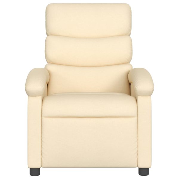 Poltrona de massagens reclinável tecido cor creme - Image 4