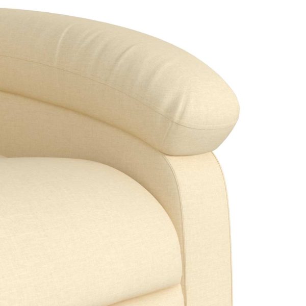 Poltrona de massagens reclinável tecido cor creme - Image 9