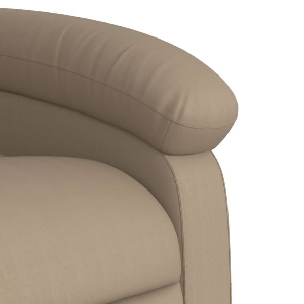 Poltrona de massagens reclinável couro artificial cappuccino - Image 9