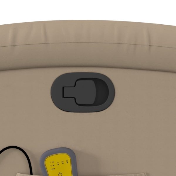 Poltrona de massagens reclinável couro artificial cappuccino - Image 10