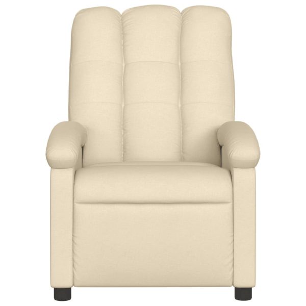 Poltrona reclinável tecido cor creme - Image 3