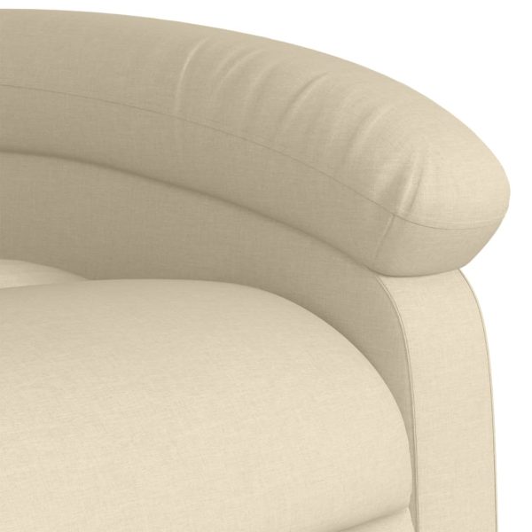 Poltrona reclinável tecido cor creme - Image 8
