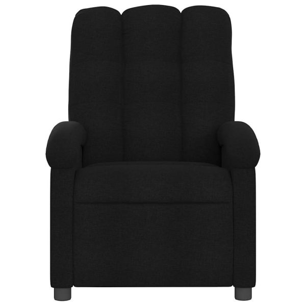 Poltrona de massagens reclinável tecido preto - Image 4