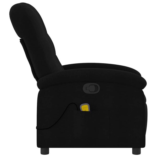 Poltrona de massagens reclinável tecido preto - Image 5