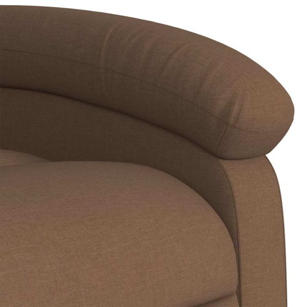 Poltrona de massagens reclinável tecido castanho - Image 9