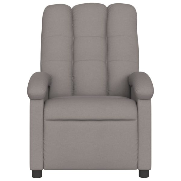 Poltrona de massagens reclinável tecido cinzento-acastanhado - Image 4
