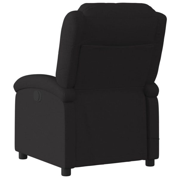Poltrona de massagens reclinável tecido preto - Image 6