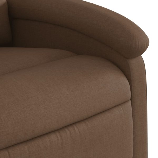 Poltrona de massagens reclinável tecido castanho - Image 9