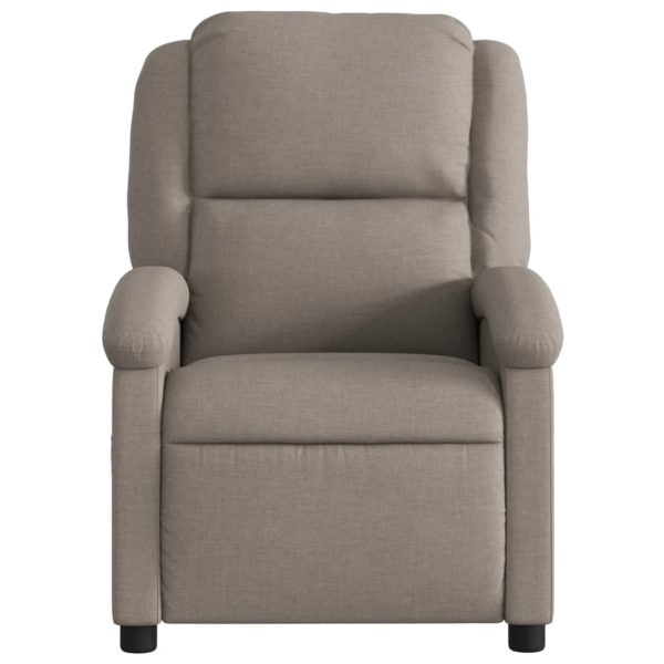Poltrona de massagens reclinável tecido cinzento-acastanhado - Image 4