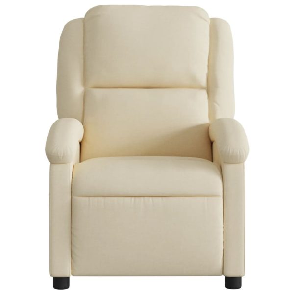 Poltrona de massagens reclinável tecido cor creme - Image 4
