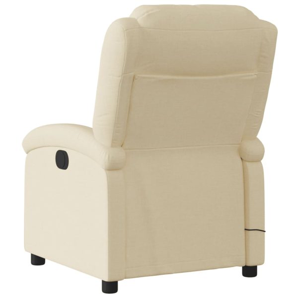 Poltrona de massagens reclinável tecido cor creme - Image 6