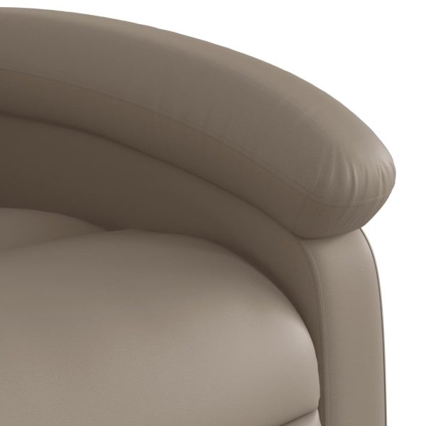 Poltrona de massagens reclinável couro artificial cappuccino - Image 9
