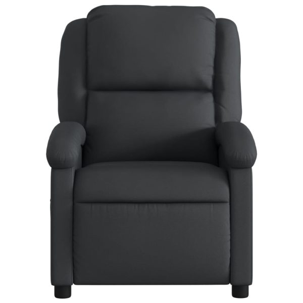 Poltrona de massagens reclinável couro genuíno preto - Image 7