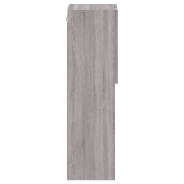 Móvel de TV com luzes LED 30,5x30x102 cm cinzento sonoma - Image 10