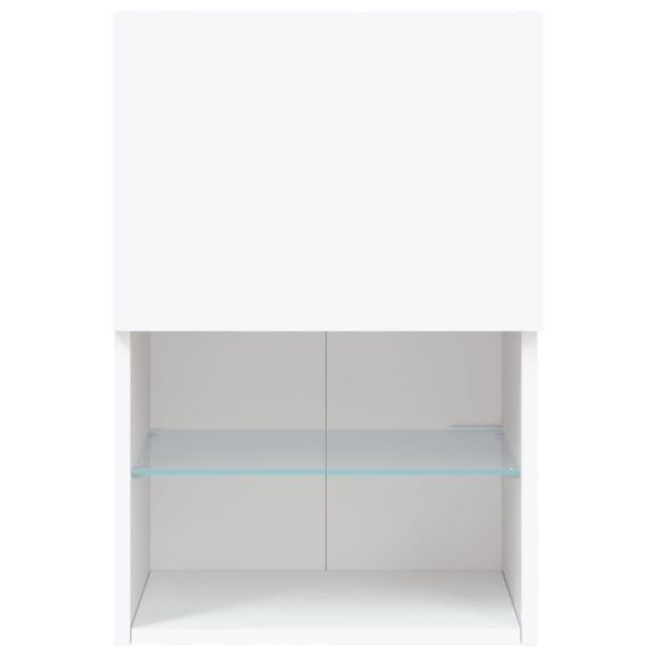 Móvel de TV com luzes LED 40,5x30x60 cm branco - Image 9