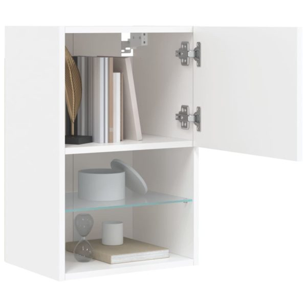 Móveis de TV com luzes LED 2 pcs 40,5x30x60 cm branco - Image 5