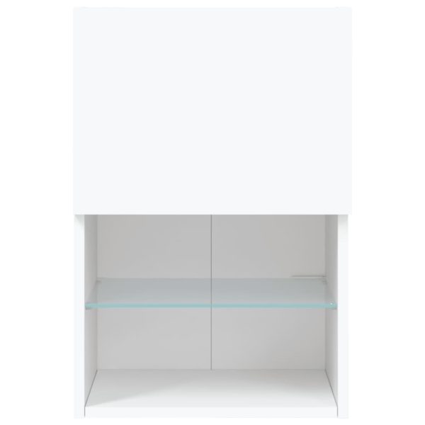 Móveis de TV com luzes LED 2 pcs 40,5x30x60 cm branco - Image 9