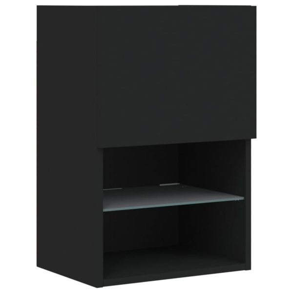 Móvel de TV com luzes LED 40,5x30x60 cm preto - Image 7